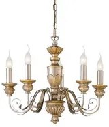 Lampadario Classico Firenze Materie Plastiche Oro 5 Luci E14