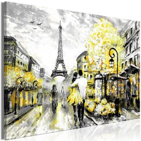 Quadro Colourful RendezVous (1 Part) Wide Yellow  Colore Giallo, Dimensioni e Misure 90x60