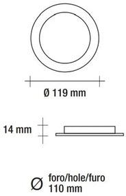 Vivida pannello led tondo bianco 6w 400lm