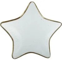 Piattino stella in vetro bordo oro