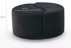 Pouf JING Ø 80 cm antracite