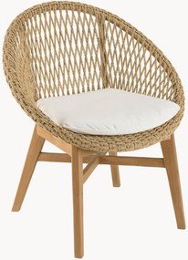 Set di 2 sedie da pranzo da giardino in legno di teak Valeria