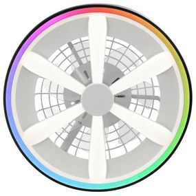 Brilliant - Ventilatore a soffitto LED RGBW GAIANO LED/48W/230V nero +DO