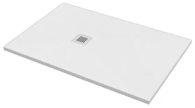 Piatto Doccia 80x120 Effetto Pietra Ercos "Stone" Bianco Opaco