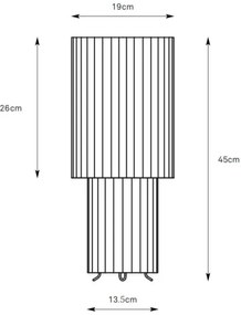 Markslöjd 108897 - Lampada da tavolo CATIS 1xE27/60W/230V 45 cm bianca