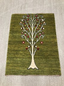 Gashguli Tappeto 80 x 60 Verde (Iran) Annodato A Mano