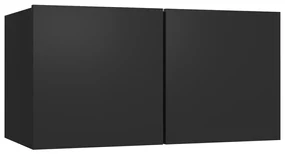 Set di mobili porta tv 5 pz nero in legno multistrato