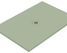 Piatto doccia in ceramica extra slim verde L 200 x L 100 cm