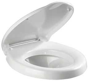 Sedile per wc leggermente rialzato con chiusura facilitata per anziani , 43,5 x 37 cm Secura - Wenko