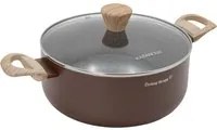 Casseruola 24 cm marrone Cooking Therapy con coperchio