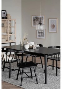 Tavolo da pranzo nero , 180 x 90 cm Lotta - Rowico