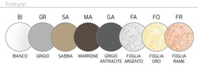 Plafoniera Contemporanea Upgrade Metallo Foglia Rame E Vetro 4 Luci E27 71Cm