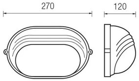 Ibis Led Con Griglia 27X16Cm 13W 4000°K