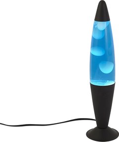 Lampada Lava Blu con Cera Bianca incl. LED - Molten Lava