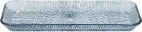 Piatto da portata in vetro blu 14x38 cm Kusintha - Bitz