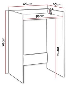 Mobile per lavatrice POLA 98x64 cm bianco