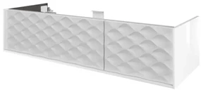 Mobile da bagno sotto lavabo SENSEA Neo Frame bianco laccato lucido L 135 x H 32 x P 48 cm 2 cassetti, lavabo non incluso