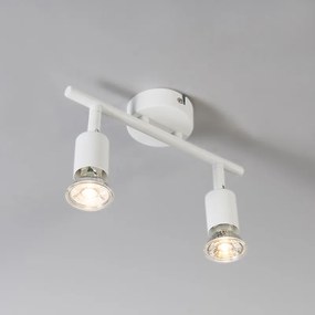 Faretto moderno bianco orientabile 2 luci - Jeany