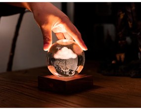 Decorazione luminosa marrone scuro con ricarica USB Amber – Gingko