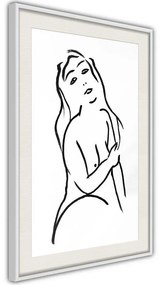 Poster  Shape of a Woman  Cornice Quadri Cornice nera con pass-partout, Larghezza x Altezza Home decor 30x45