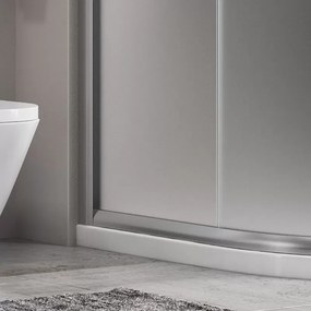 Box doccia stondato 120x90cm vetro opaco KAM-K270 - KAMALU