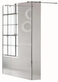 Box doccia walk-in Wens, vetro 6 mm, H 200 cm, profilo cromo