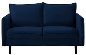Divano blu scuro con rivestimento in velluto 138 cm Juli – Ropez
