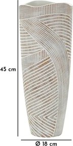 Vaso Resina Woody Cm Ø 18X45