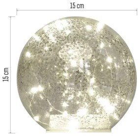 Decorazione natalizia LED — 20 LED, alimentazione 3x AA, sfere Ø 15 cm