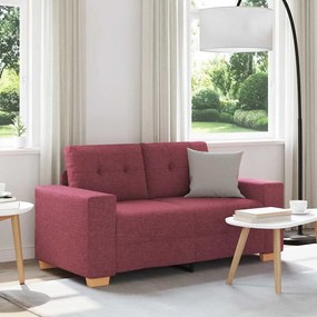 Divano Divanetto Rosso Vino 120 Cm İn Tessuto /