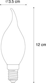 Set di 5 lampadine LED E14 dimmerabili BXS35 fumé 4W 300 lm 2200K