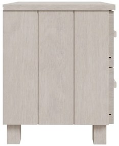 Comodino hamar bianco 40x35x44,5 cm in legno massello di pino