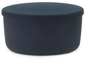 Hide Storage Pouf Large Steel Blue - Normann Copenhagen