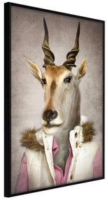 Poster  Animal Alter Ego: Antelope  Cornice Quadri Cornice nera, Larghezza x Altezza Home decor 20x30