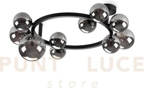 Perlage lampadario da soffitto 10 luci attacco g9 fume' lampadine i...
