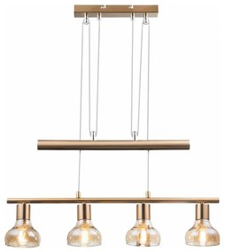Rabalux 5551 - Lampadario a sospensione con filo HOLLY 4xE14/40W/230V oro