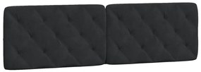 Letto con materasso nero 180x200 cm in velluto