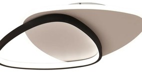 Plafoniera LED Amy nero IP20 cct da bianco caldo a bianco freddo con regolazione di temperatura, 3489 lumen