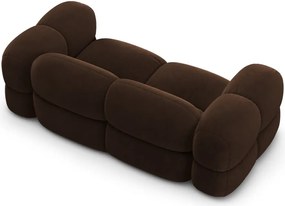 Divano marrone scuro con rivestimento in velluto 210 cm Loretto – Cosmopolitan Design