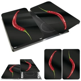 WENKO 2521380100 - Copertura per piano cottura 30x52 cm multicolore/grigia/trasparente