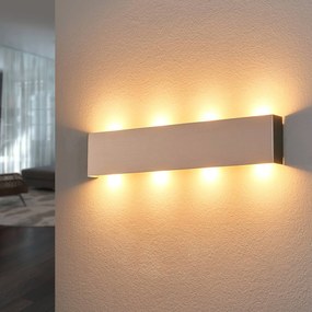 Applique da parete a LED Maja Quitani, dimmerabile, Alluminio / Grigio / Zincato, Soggiorno / Sala da pranzo, Alluminio, Moderno, Applique a LED
