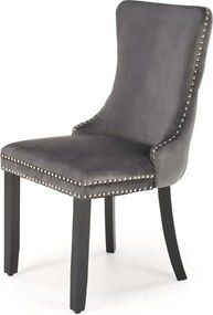 Alda velvet sedia in velluto grigio H95 cm