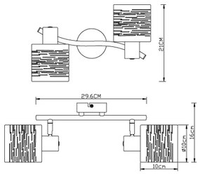 Globo 15342-2 - Faretto TUNNO 2xE14/15W/230V