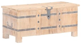 Baule 90x40x40 Cm İn Legno Massello Di Acacia /