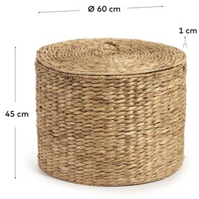 Kave Home - Cesta portabiancheria Yessira in fibra naturale 45 cm