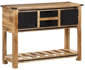 Tavolo Consolle 100x35x75 Cm İn Legno Massello Di Mango /