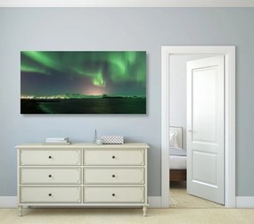 Quadro su tela – Straordinaria aurora verde