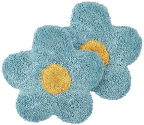 Set di 2 cuscini cotone blu 30 x 30 cm SORREL Beliani