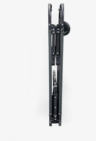 Lettino da campeggio pieghevole con materasso grigio