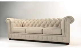 Divano in velluto crema 230 cm Cambridge - Ropez